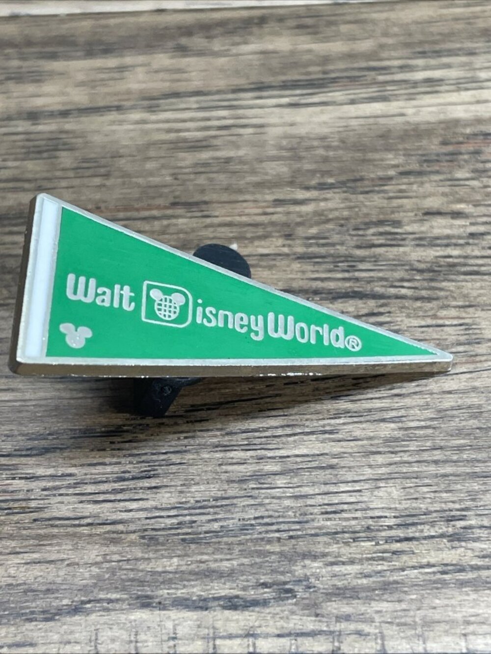 Disney Hidden Mickey Walt Disney World Pennants Pin Green Trading KG JD